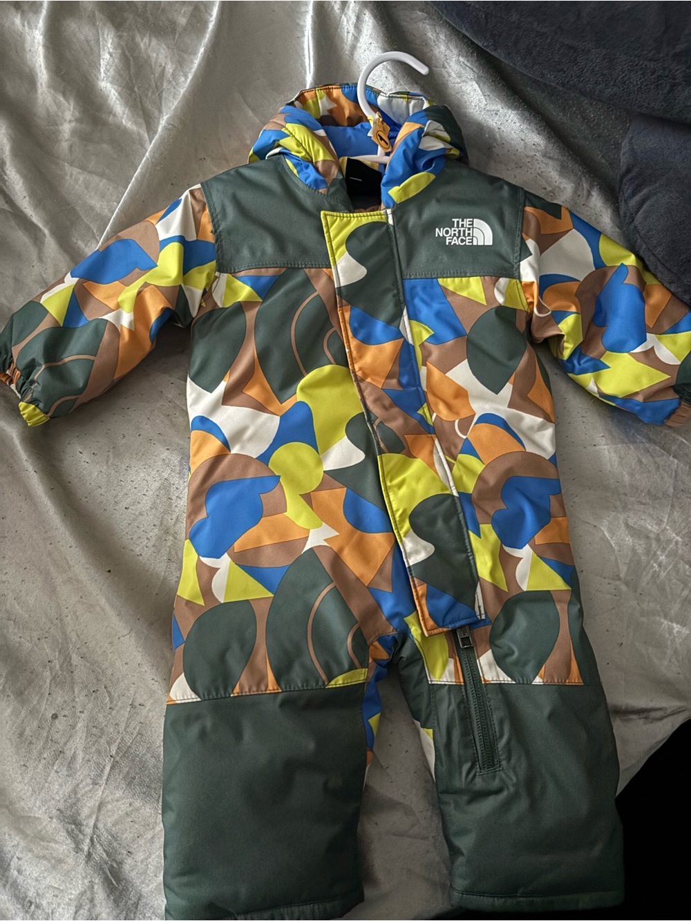 The North Face Kids One Piece Snowsuit in Green, Blue, Brown, Yellow